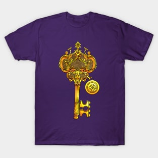 Golden and Golden Key for a Couple Love Lock T-Shirt